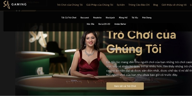 SA Gaming - Trải Nghiệm Sảnh Casino Chân Thực Hàng Đầu